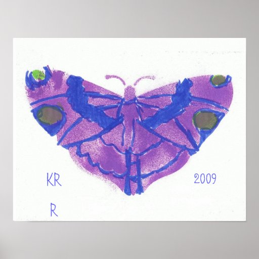 Pretty Purple Butterfly Poster