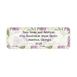Pretty Purple Iris Flower Pattern Return Address Label