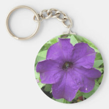 Pretty Purple Petunia Key Chain