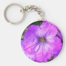Pretty Purple Petunia Key Chains