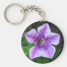 Pretty Purple Petunia Keychain