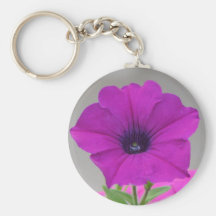 Pretty Purple Petunia Keychains