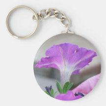 Pretty Purple Petunia Keychains