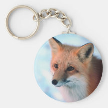 Pretty Red Fox Keychains