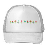 Pretty Retro folk flowers Mesh Hat