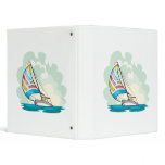 pretty sailboat sailing in the sea binders