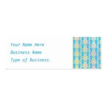 Pretty Seahorse Pattern. Blue and Pastel Multi. Business Card Templates