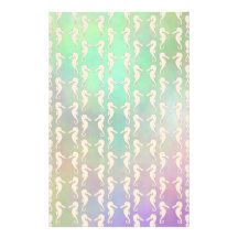 Pretty Seahorse Pattern in Pastel Colours Stationery