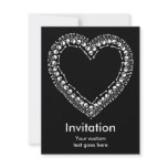 Pretty Skull Heart invitations