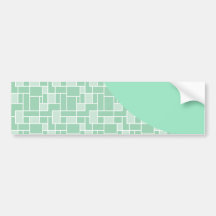 Pretty Soft Mint Green Wave Tile Pattern Gifts Bumper Sticker