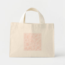 Pretty soft pink rose pattern. canvas bags