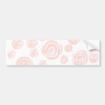 Pretty soft pink rose pattern on white. bumper sticker