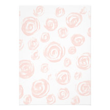 Pretty soft pink rose pattern on white. announcement