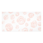 Pretty soft pink rose pattern on white. personalized photo card