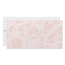 Pretty soft pink rose pattern. photo card template