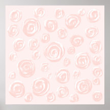 Pretty soft pink rose pattern. poster