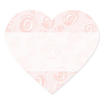 Pretty soft pink rose pattern. heart stickers