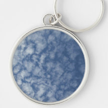 Pretty Spring Day With Fluffy Clouds Key Chain