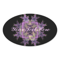 Pretty Spring Flowers Oval Sticker