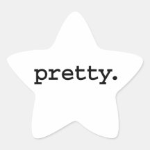pretty. star sticker