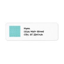 Pretty Teal Patchwork Quilt Pattern Custom Return Address Labels