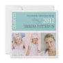 Pretty Teal Photo Collage Graduation Party invitations