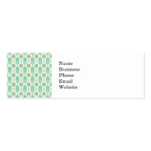 Pretty Teal Sunflower Scroll Pattern Business Card Templates