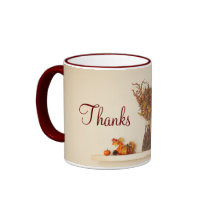 Pretty Thanksgiving Seasonal Decorations Mugs