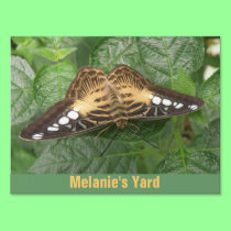 Pretty Tropical Clipper Butterfly Custom Yard Sign yard signs