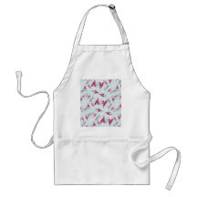 Pretty Valentine's Day Love Hearts Blue and Pink Aprons