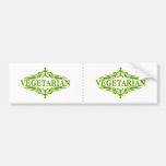 Pretty Vegetarian Design Bumper Stickers
