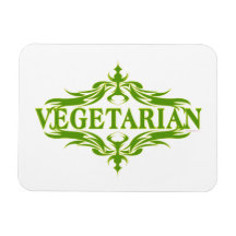 Pretty Vegetarian Design Flexible Magnet