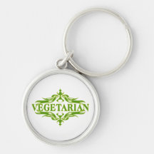 Pretty Vegetarian Design Key Chains
