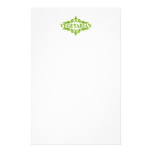 Pretty Vegetarian Design Stationery Paper