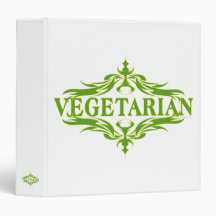 Pretty Vegetarian Design Vinyl Binder