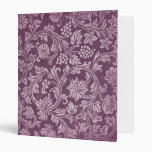 Pretty Vintage Antique Floral Binder - Plum