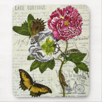 Pretty Vintage Collage Mouse Pads