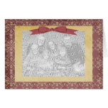Pretty Vintage Pattern Frame with Bow Greeting Card