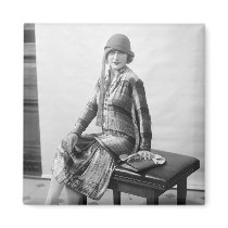 Pretty Woman, 1920s Fashion Refrigerator Magnet
