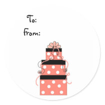 Pretty Wrapped Packages in Pink and Brown Stickers