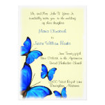 Pretty yellow and blue Wedding Invitation