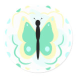Pretty Yellow And Green Butterfly Sticker