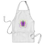Pretty Yellow And Purple Butterfly Apron