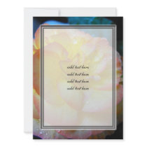 pretty yellow begonia flower personalized invitations