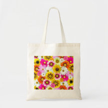 Pretty Yellow Pink White Flower Daisies Gifts Bags