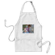 Pretty young brunette mum breastfeeding her baby aprons
