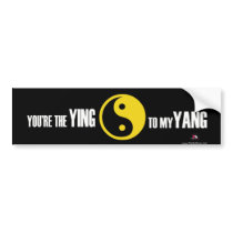PrettyStuck.com-::YING YANG::-BumperSticker Bumper Stickers