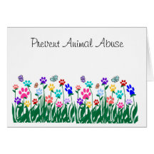 Prevent Animal Abuse blank card