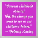 Prevent Childhood Obesity Poster