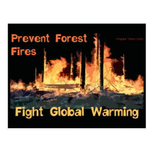 Prevent Forest Fires and Fight Global Warming Postcards